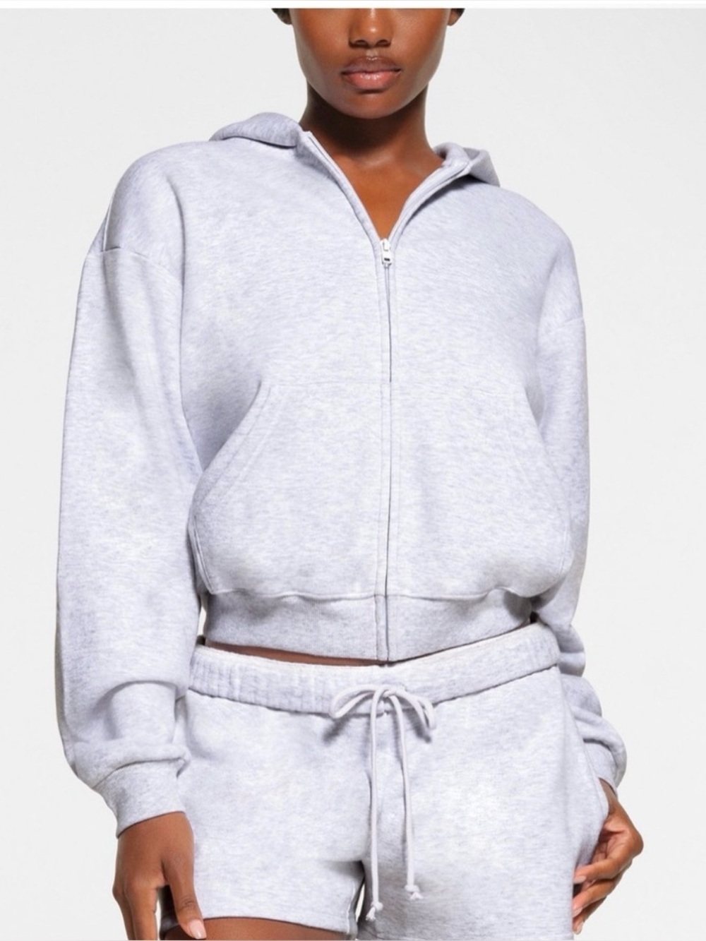Skims zip up grey hoodie